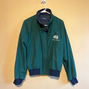 Holloway International Paper green mens vintage 90’s bomber jacket size medium